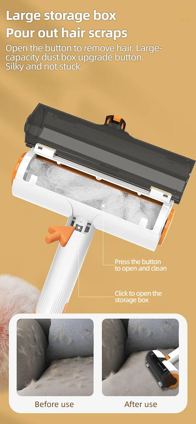 Multifunctional Pet Hair Remover - Efficient Household Dog and Cat Roller Hair Stick Tool